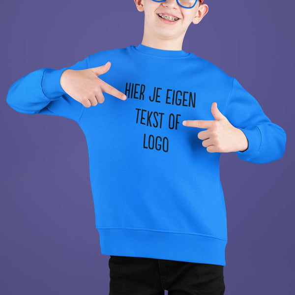 Kinder sweater - trui met eigen afbeelding en tekst maak je zelf. Gratis verzenden en snel in huis