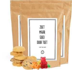 Snoepzak (eco) met tekst erbij? gratis verzonden in 1 tot 3 dagen